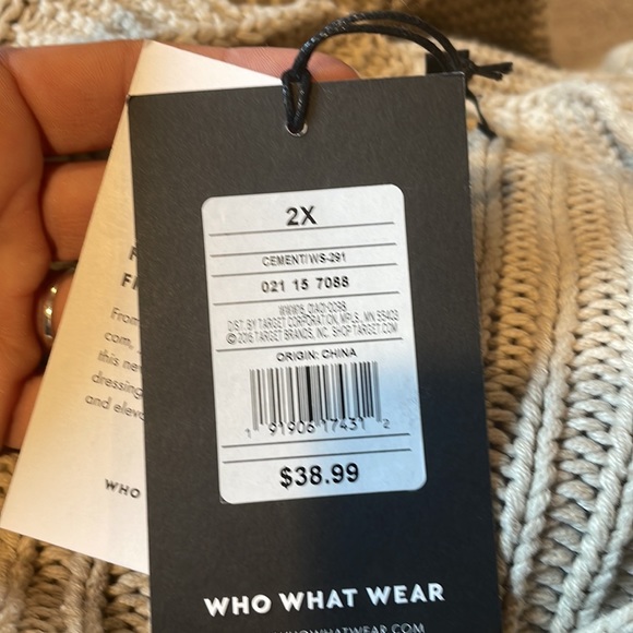 NWT Who What Wear Belted Cardigan. 2X - Picture 8 of 9